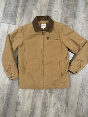 Wrangler Tan Jacket with Dark Brown Corduroy Collar